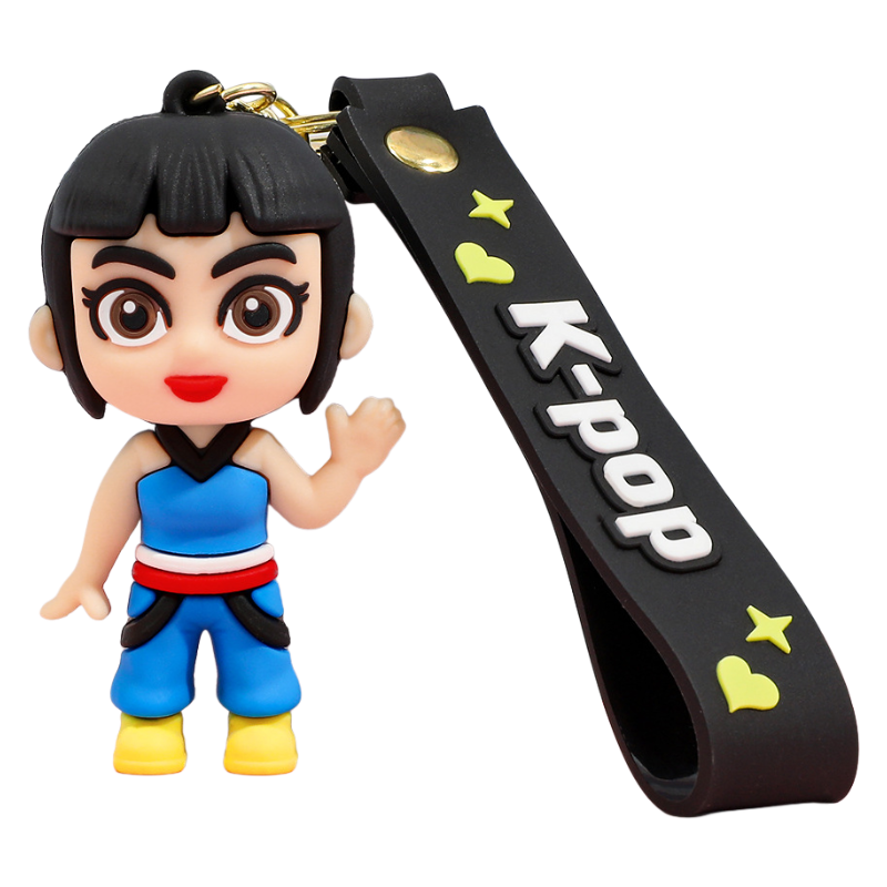 K-Pop Demon Hunters PVC Silicone Keychain Backpack Charm Trendy Merchandise Gifts