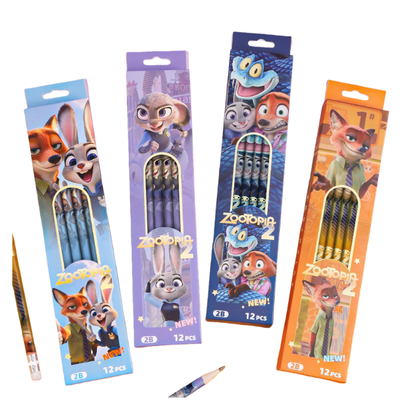 World Cup Cartoon Character 2B Pencil Set Boxed 12-Pack Creative Merch Stationery