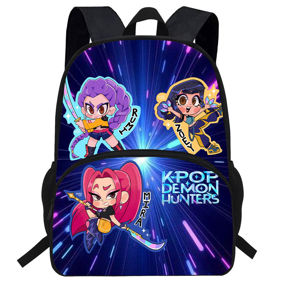 K-Pop Demon Hunters Printed Backpack Cartoon Student School Bag Anime Merch Kids