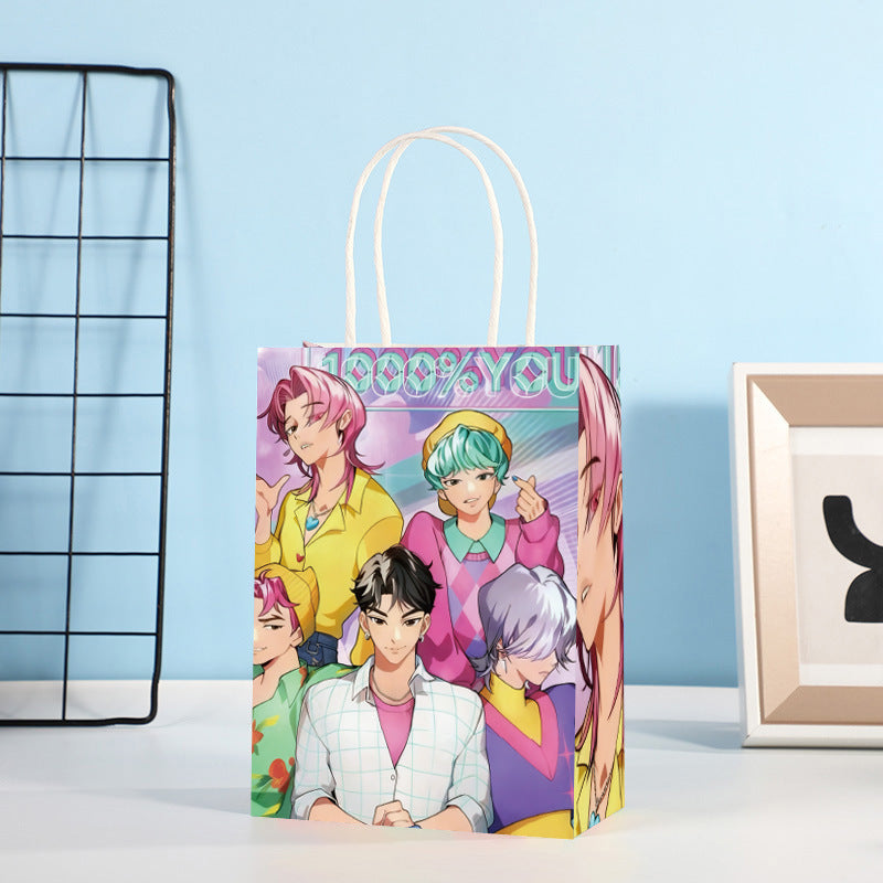 K-pop Demon Hunter Themed Gift Bag Party Favor Paper Bag Birthday & Holiday Packaging