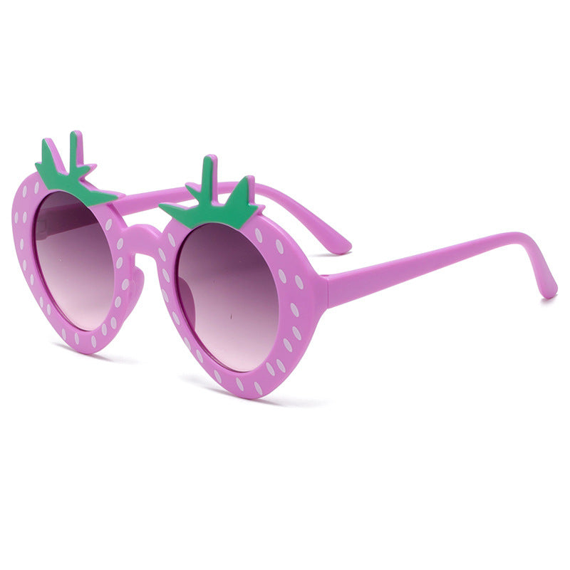 2026 Spring & Summer New Strawberry Kids Sunglasses UV Protection Cartoon Sweet Party Shades