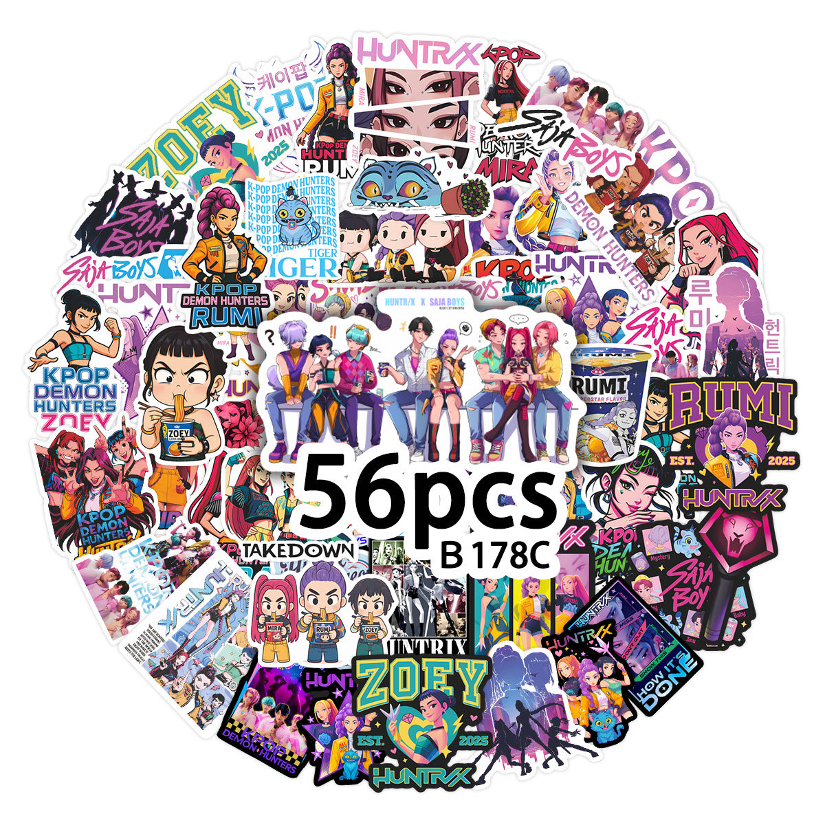 KPOP Demon Hunters Saja Boys Stickers Character Decals DIY Scrapbooking & Craft Supplies