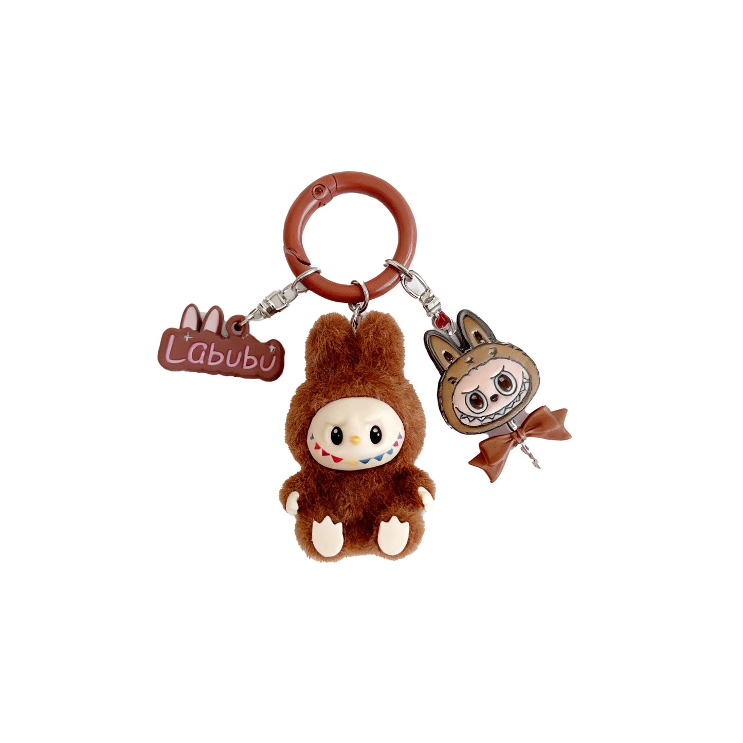 Labubu PVC Figure Keychain Trendy Collectible Phone Charm Handmade Car Accessory & Bag Pendant
