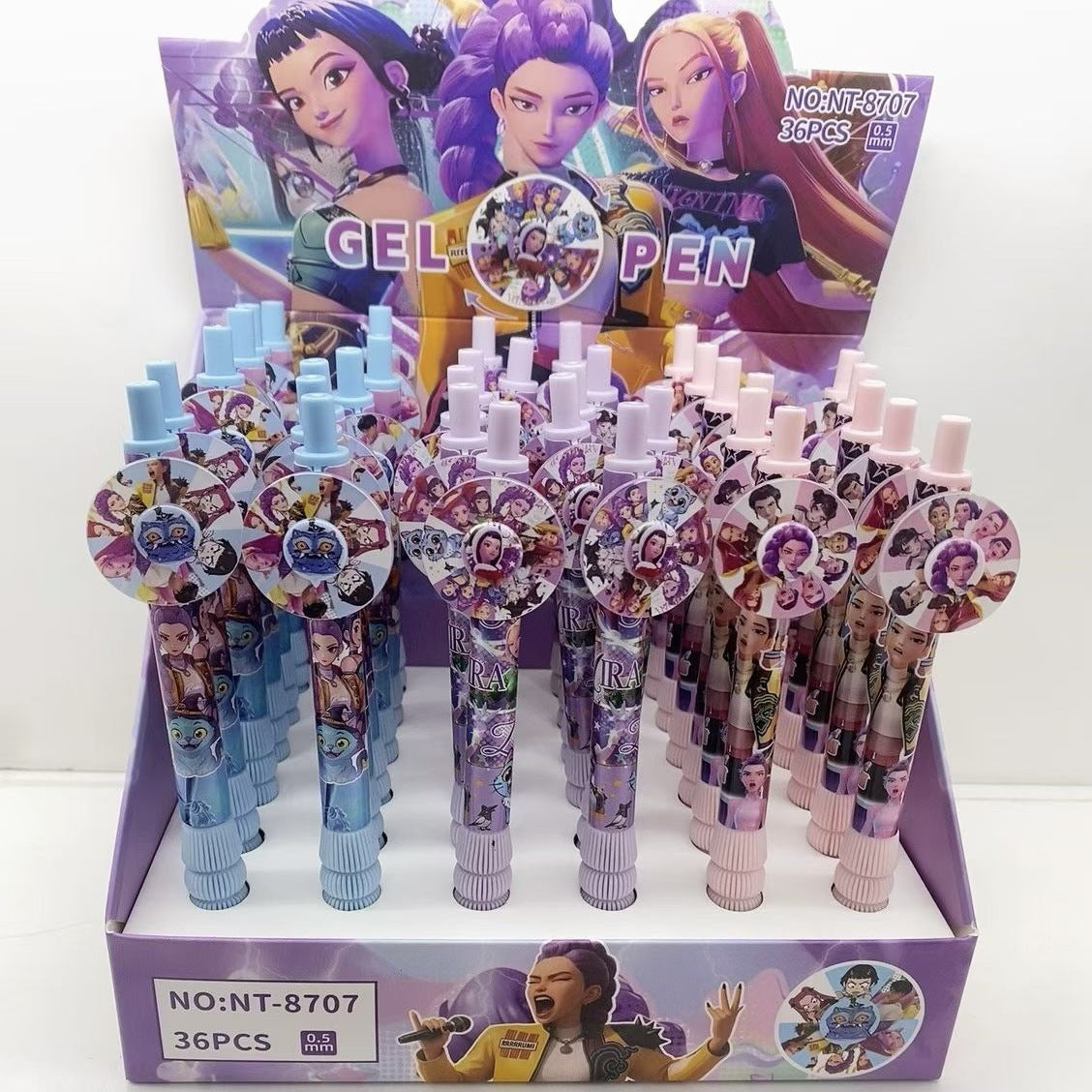 Spinner Top Gel Pens – Fun Rotating Design, Assorted Prints, Smooth Writing