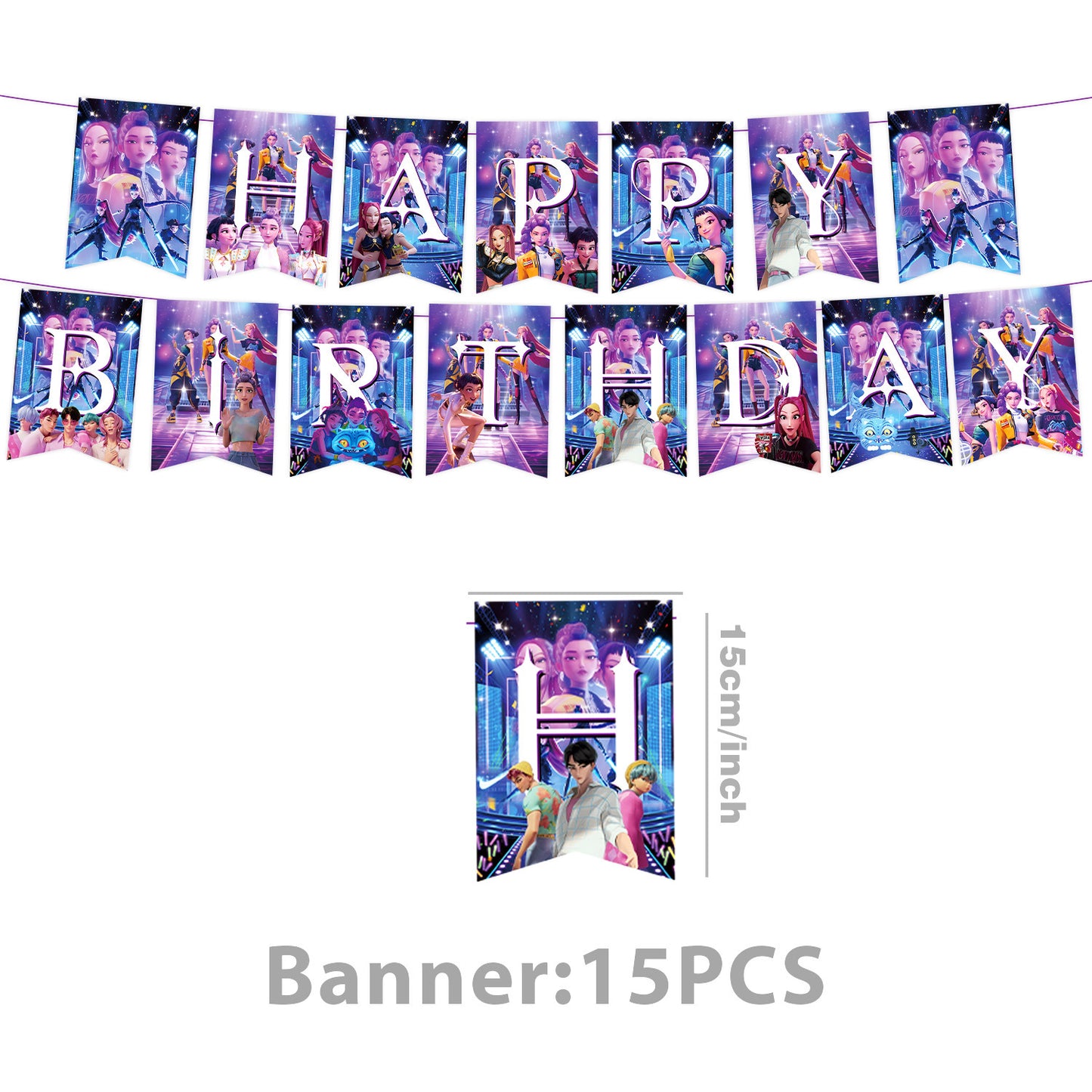 Demon Hunters & Saga Boy Band Birthday Party Supplies Themed Tableware and Decorations