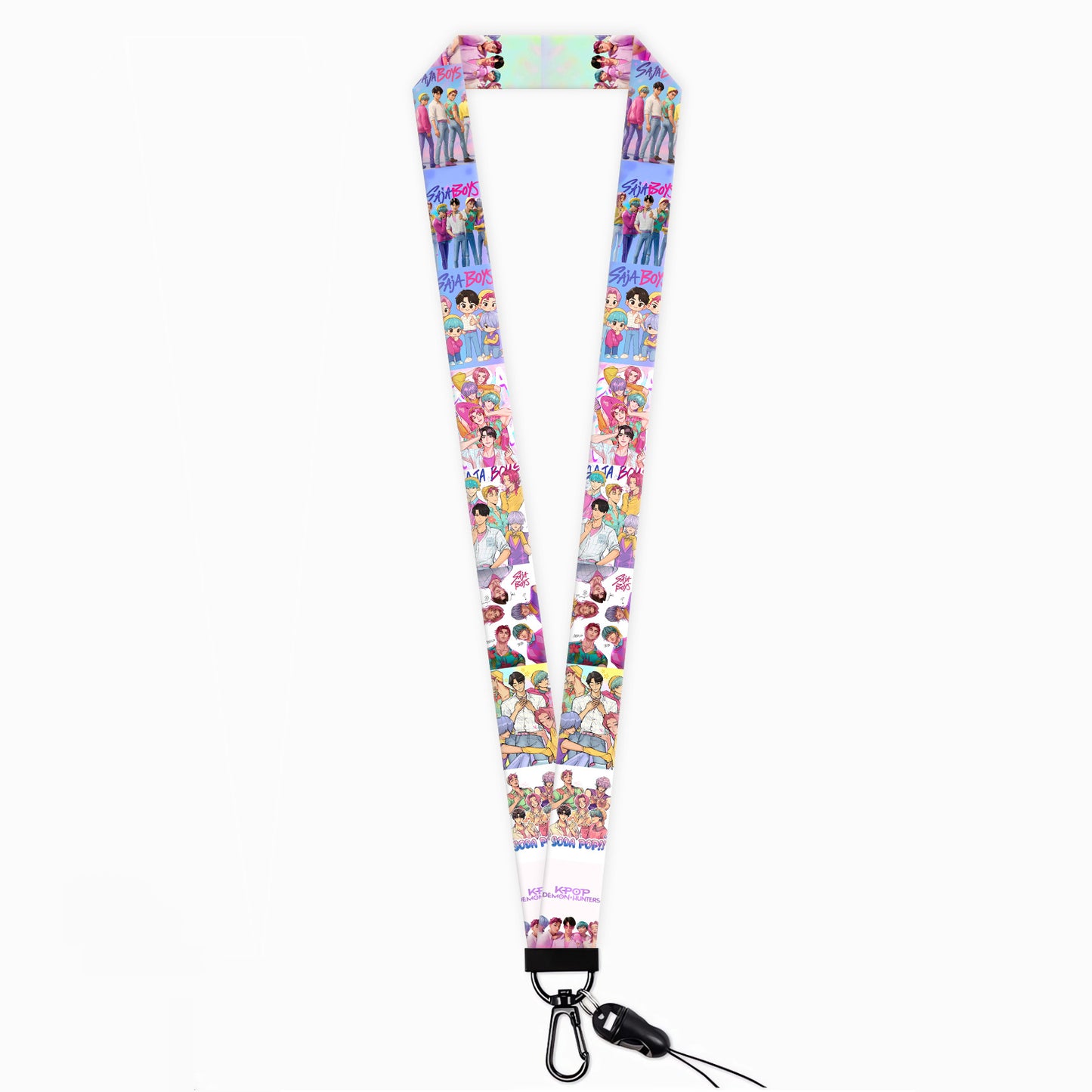 K-Pop Demon Hunters Printed Lanyard Phone Strap ID Card Badge Holder Trendy Merch Accessory