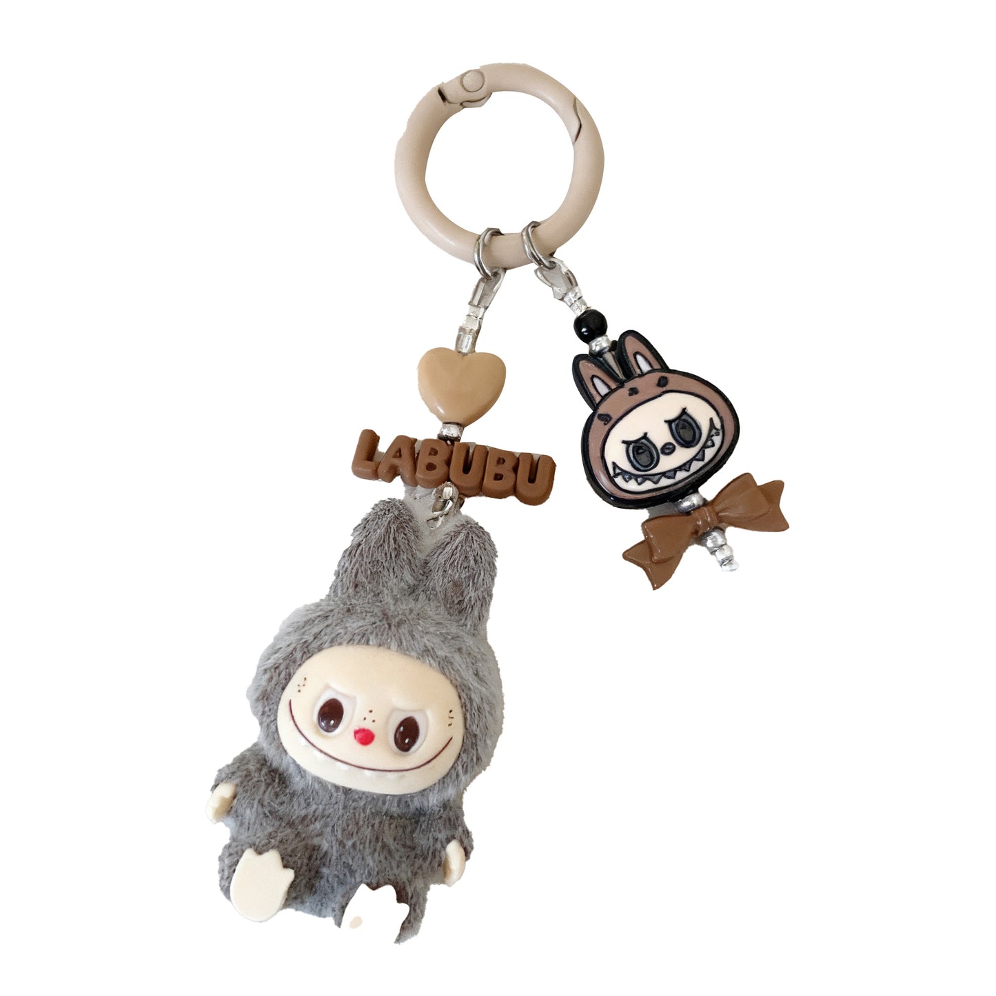 Labubu PVC Figure Keychain Trendy Collectible Phone Charm Handmade Car Accessory & Bag Pendant