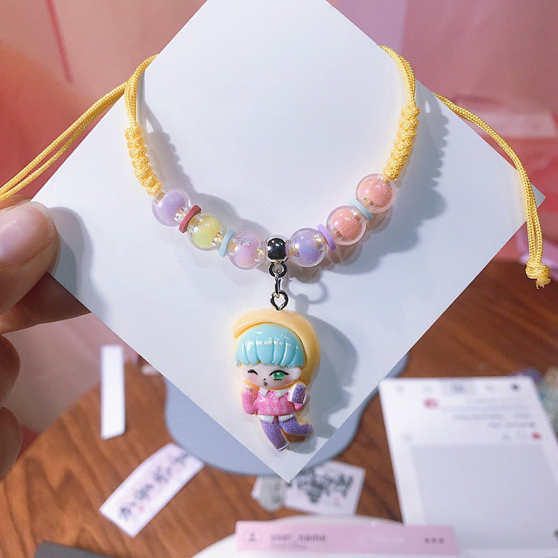 K-POP Demon Hunter Bracelet Cute Adjustable Handwoven Dopamine Style Kids Jewelry