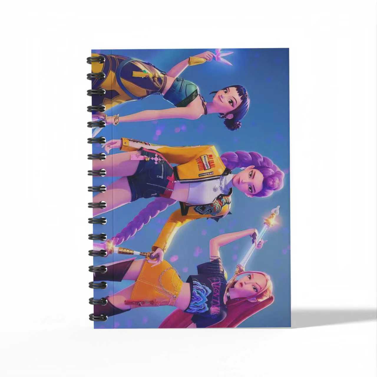 K-Pop Demon Hunters Merchandise A6 Spiral Notebook Student Office Stationery
