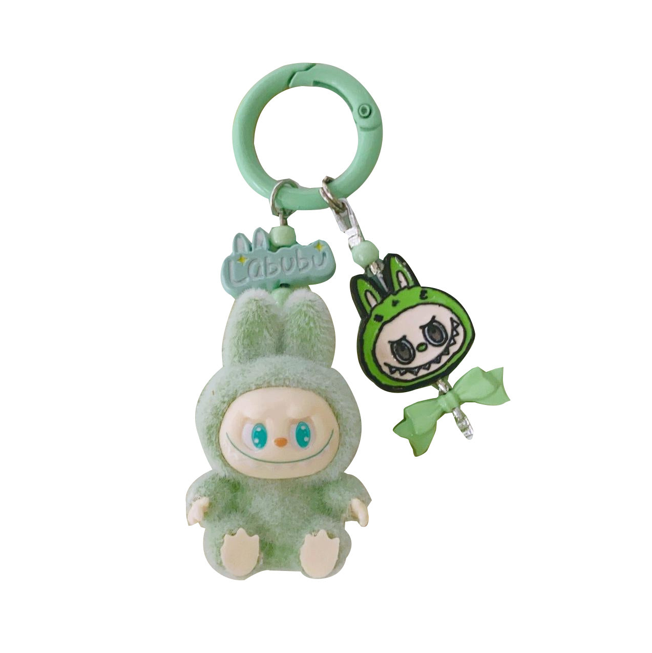 Labubu PVC Figure Keychain Trendy Collectible Phone Charm Handmade Car Accessory & Bag Pendant