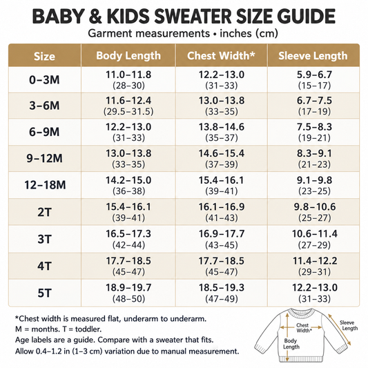 Personalized Name Knit Sweater for Babies & Kids – Custom Yarn Embroidery with Optional Crochet Decorations