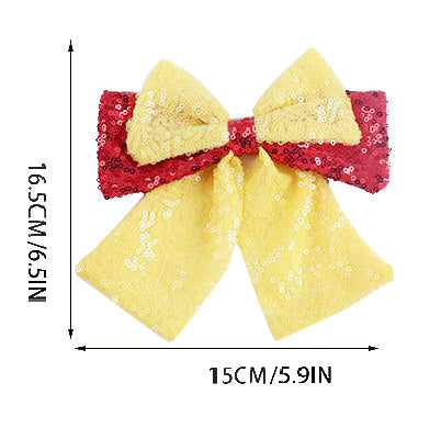 Big Glitter Bow Hair Clip Girls Sparkly Princess Hair Accessories