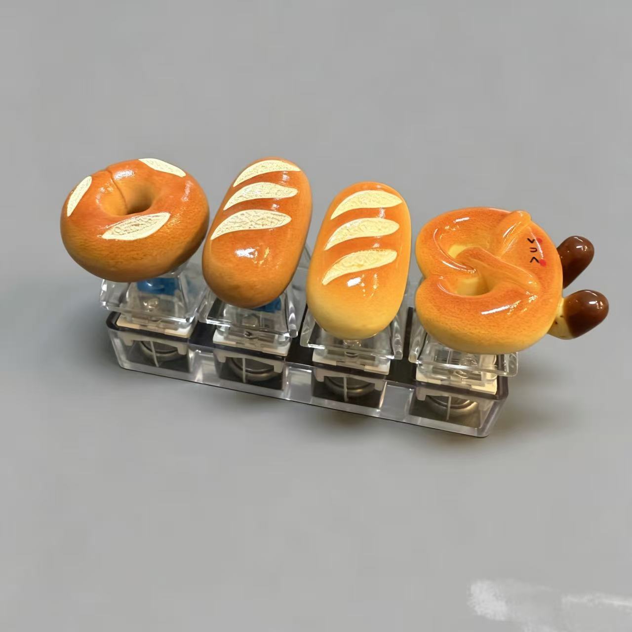 Mini Food Mechanical Key Fidget Toy – Handmade Resin Charms