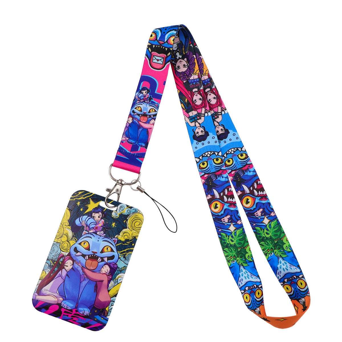 K-POP Demon Hunters Phone Lanyard Polyester Neck Strap ID Badge Holder Card Keychain
