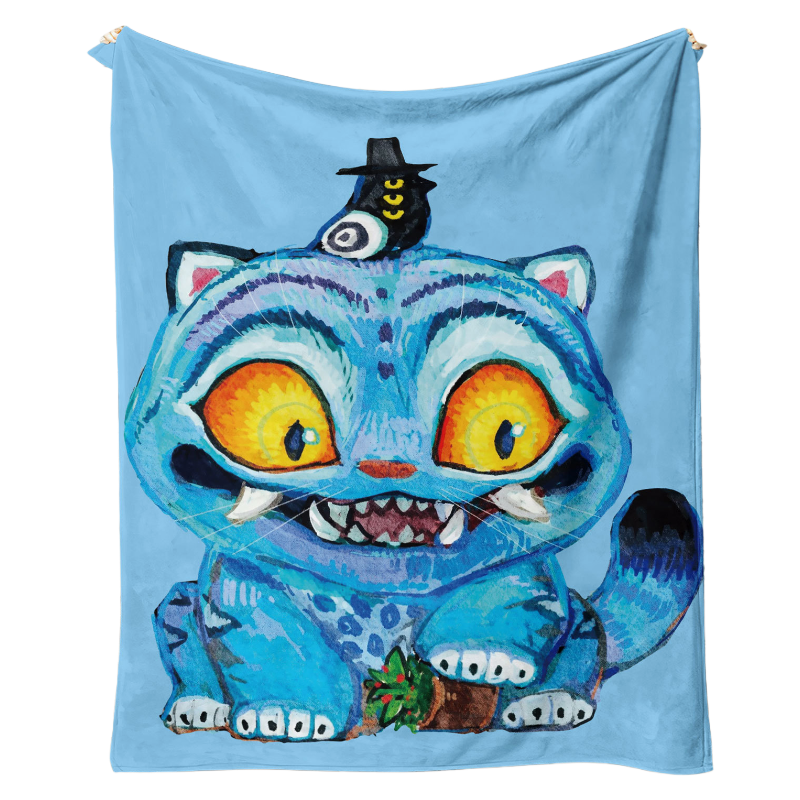Kpop Demon Hunters Saja Boys Plush Throw Blanket, Flannel Nap Blanket for Sofa or Bed