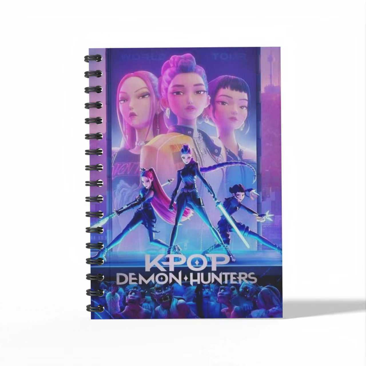 K-Pop Demon Hunters Merchandise A6 Spiral Notebook Student Office Stationery