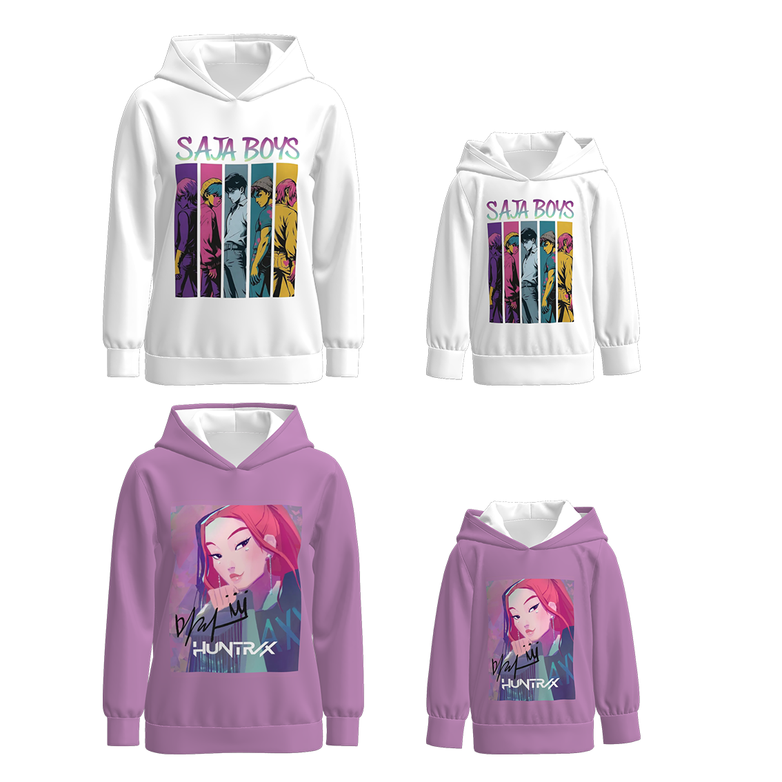2025 Mommy And Me Kpop Demon Hunters Milk Silk Soft Hoodies