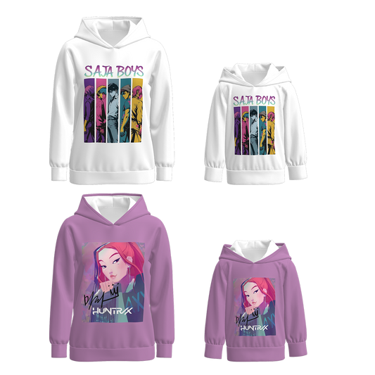 2025 Mommy And Me Kpop Demon Hunters Milk Silk Soft Hoodies