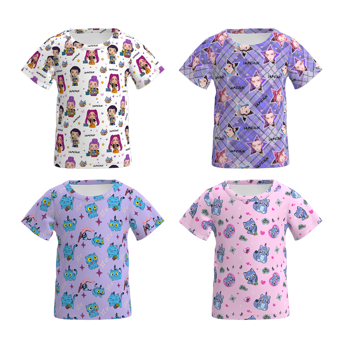 Girls Fall Kpop Demon Hunter Short Sleeves Top