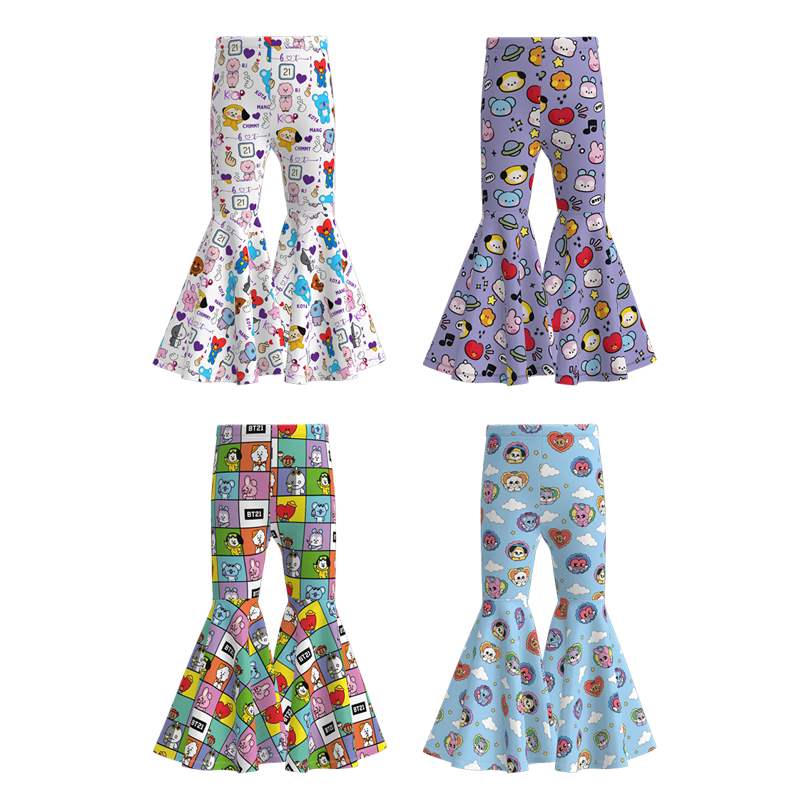 Kpop Demon Hunters Girls Soft Bell Pants Collection