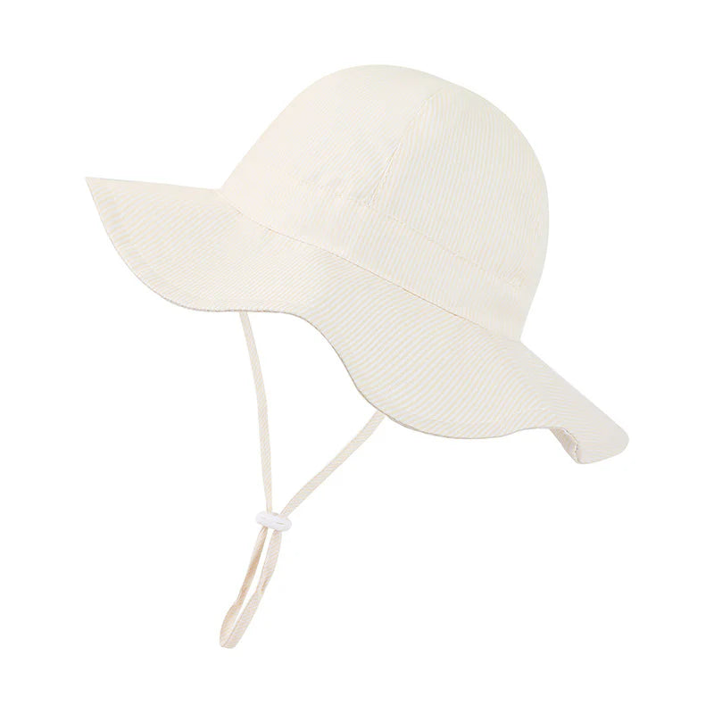 Girls' Summer Heart & Floral Print Bucket Sun Hat