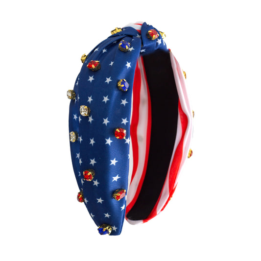 Girls Summer July 4th Patriotic Sparkle Headwear