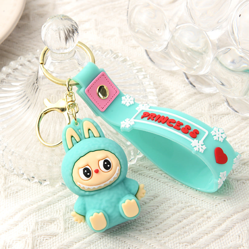 Cute Silicone Cartoon Keychain – Labubu Bag & Car Charm Gift