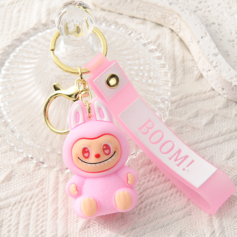 Labubu 2nd Gen Silicone Keychain – Cute Cartoon Charm