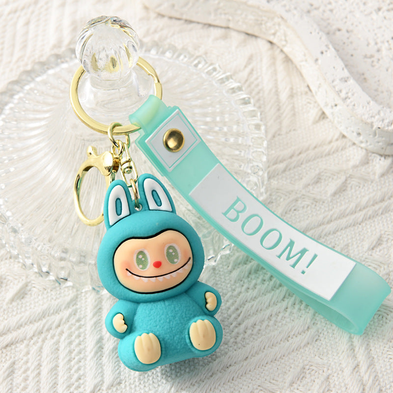 Labubu 2nd Gen Silicone Keychain – Cute Cartoon Charm