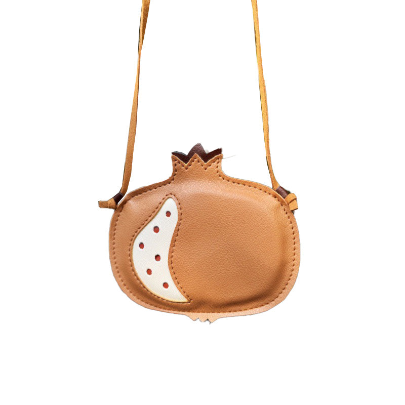Fall Pumpkin Textured Crossbody Bag for Boys & Girls