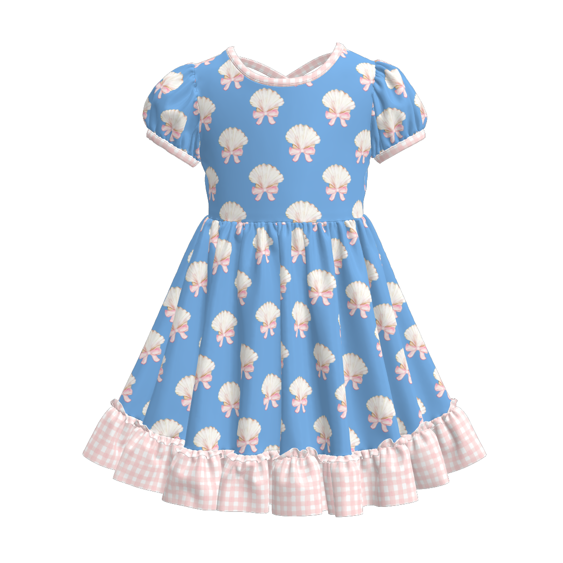 Toddler Girls Fruit Ice-cream Summer Themed Print Ruffled Dress