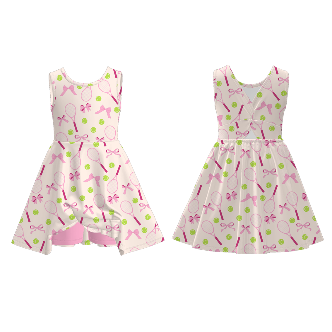 Girls Summer Pink Tennis Outdoor Athletic Dress