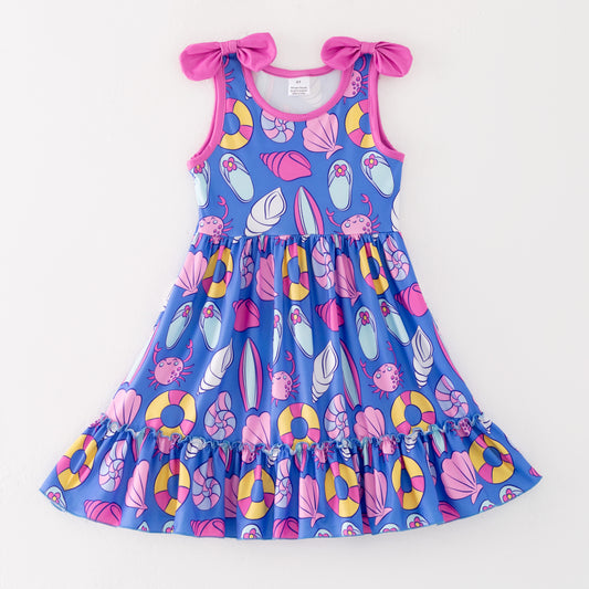 Siblings Girls Summer Sea Themed Matching Clothes