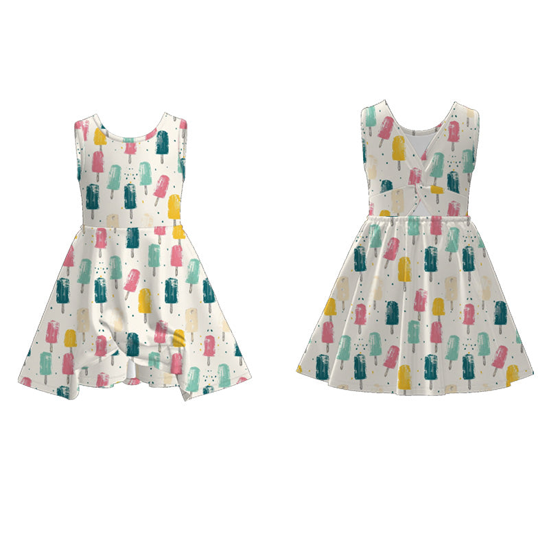 Girls Summer Colorful Popsicle Outdoor Athletic Dress
