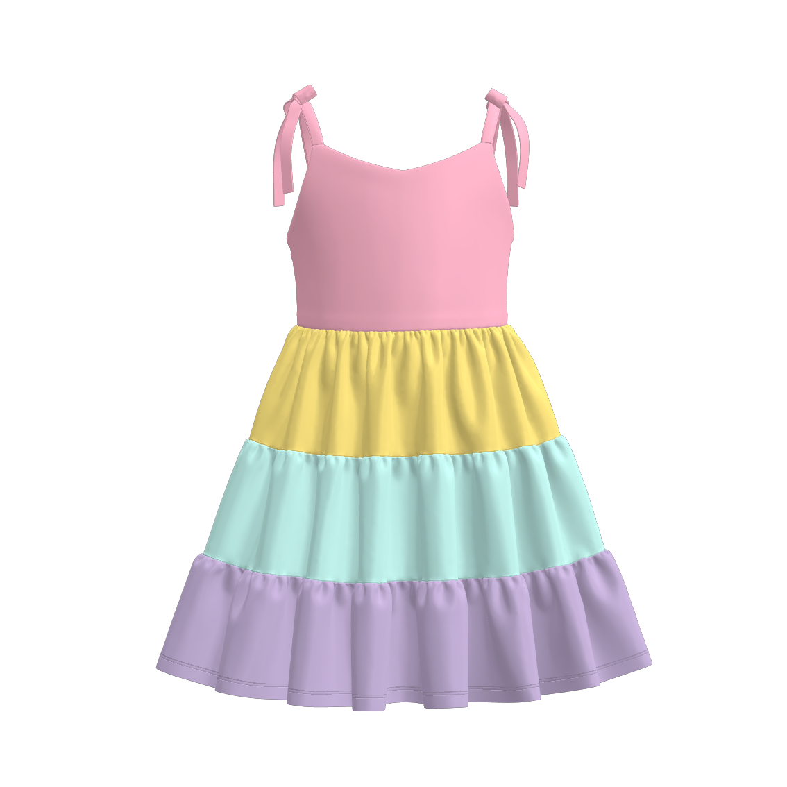 Mommy And Me Summer Soft Patchwork Slip Dress