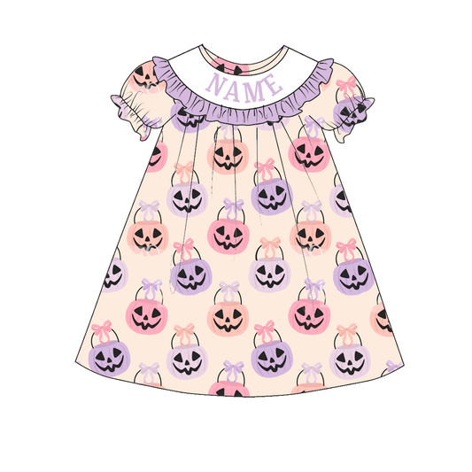 Girls Boys Halloween Pumpkin Custom Name Sibling Clothes