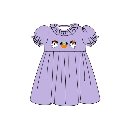 Halloween Kids Outfit Collection – Embroidered Ghost & Pumpkin Design