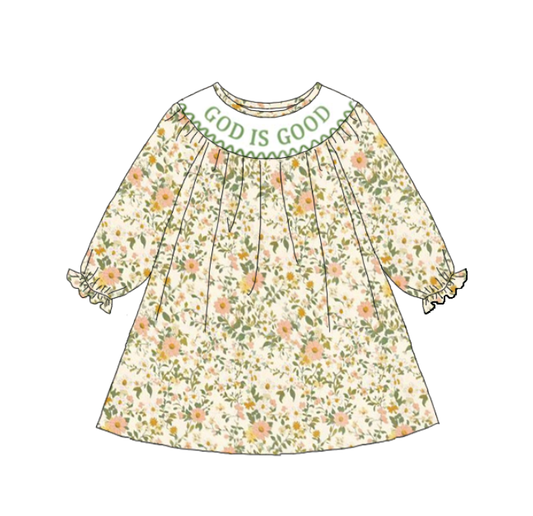 Fall/Winter Custom Name Embroidered Smocked Dress & Romper