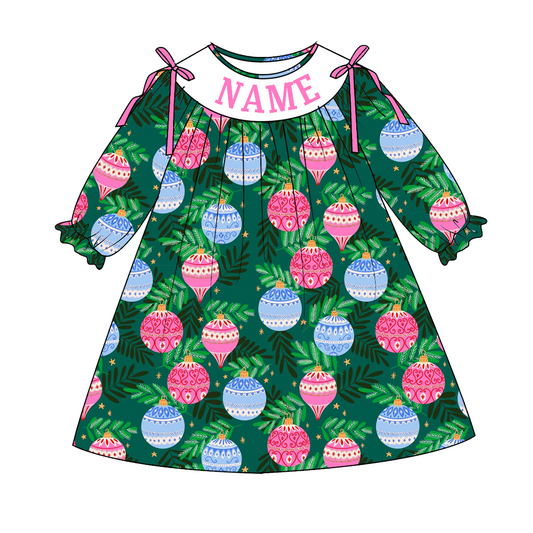 Fall Balloon Smocked Embroidery Custom Name Outfit Collection