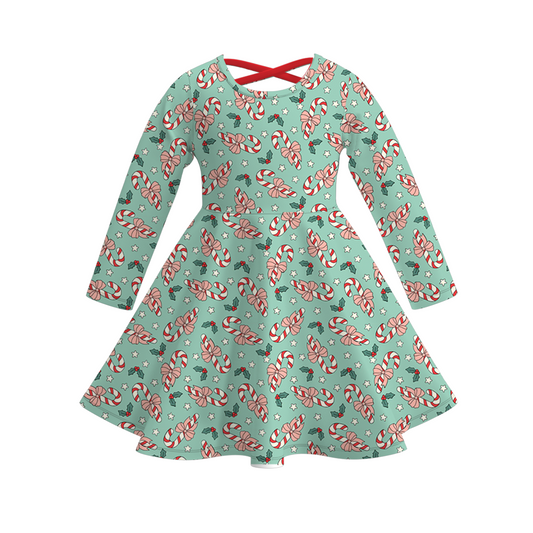 Girls Green Christmas Tree Pajamas Set & Pant Set & Dress