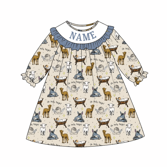 Kids Fall Farm CUSTOM NAME Embroidery Animal Sibling Clothes