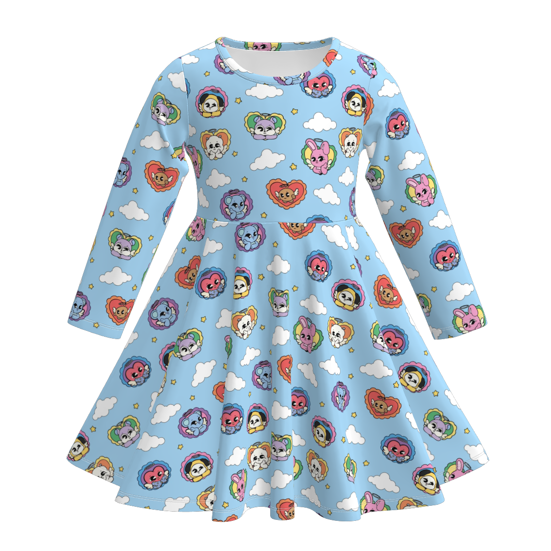 Girls Fall Cartoon Kpop Demon Hunter Twirl Dress