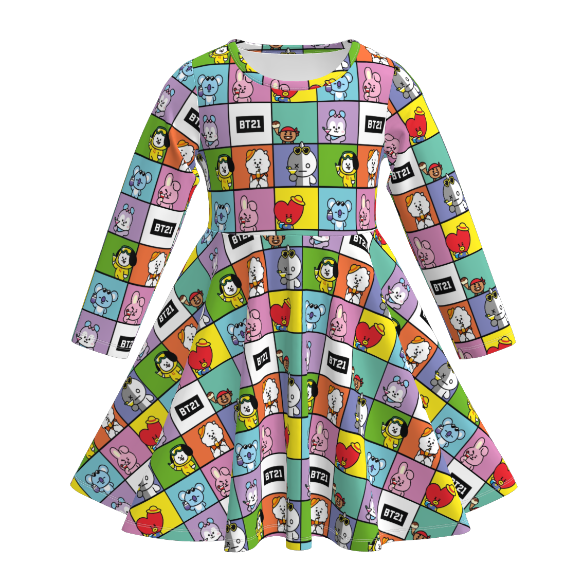 Girls Fall Cartoon Kpop Demon Hunter Twirl Dress