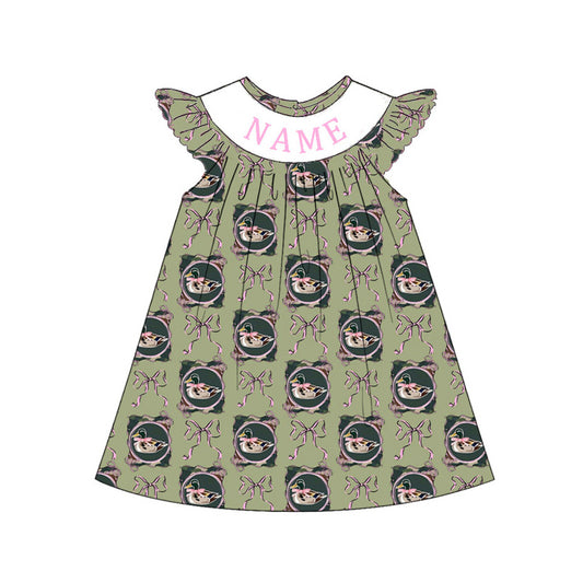 Kids Personalized Name Smock Embroidery Outfit | 2026 Spring Summer Duck Collection