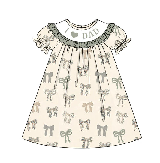 Smocked Father's Day Kids Collection – Embroidered I LOVE DAD Outfits