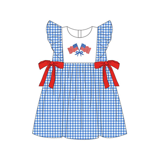 Patriotic July 4th Flag Kids Collection – Independence Day Embroidered Dresses & Rompers