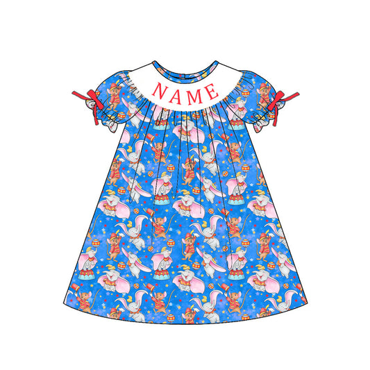 Personalized Smocked Dumbo Summer Collection | Custom Name Embroidery