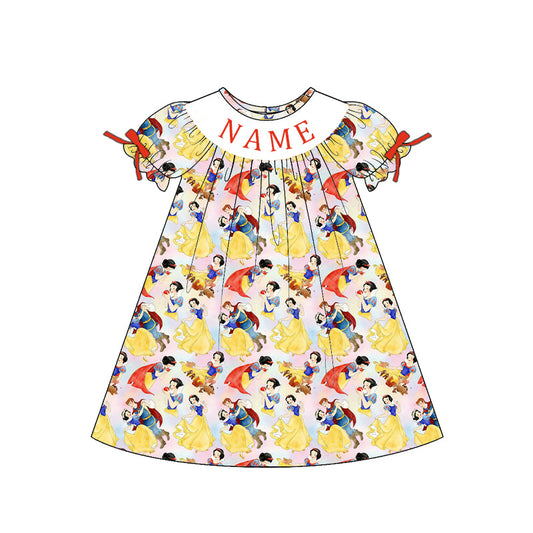 Personalized Princess Smocked Girls Outfit – Custom Name Southern Boutique Summer Collection