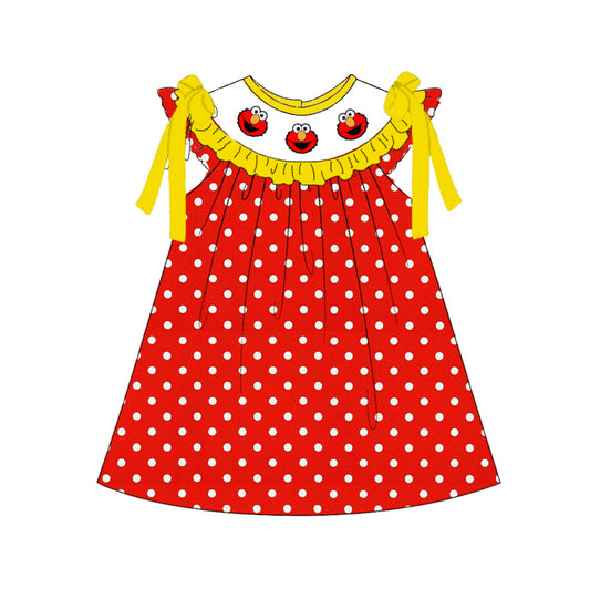 Smocked Embroidery Summer Kids Collection – Premium Elmo-Inspired Designs