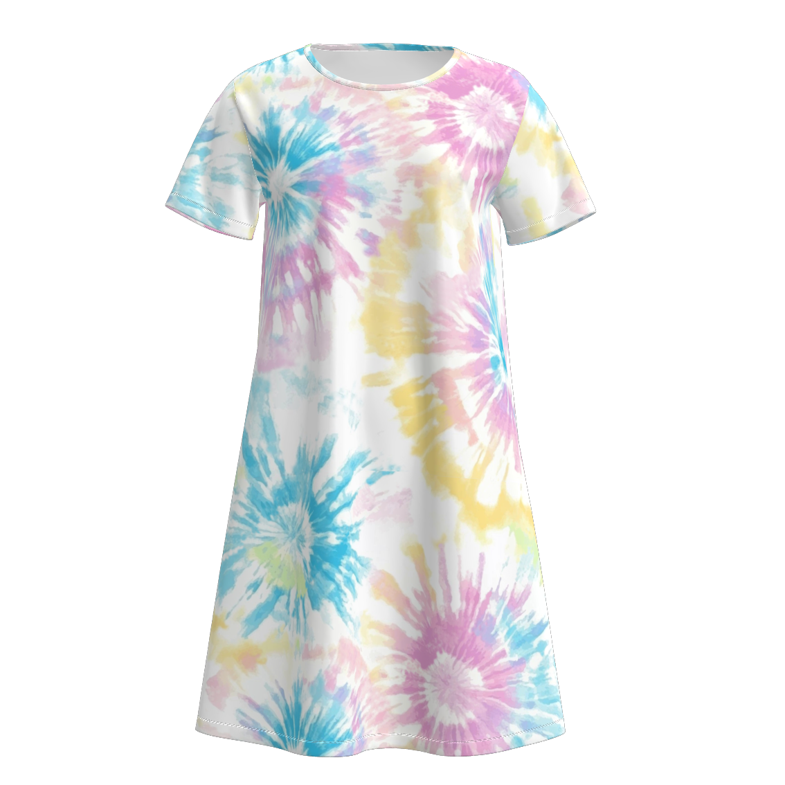 Women's Summer Tie-dye Short Sleeves Dress